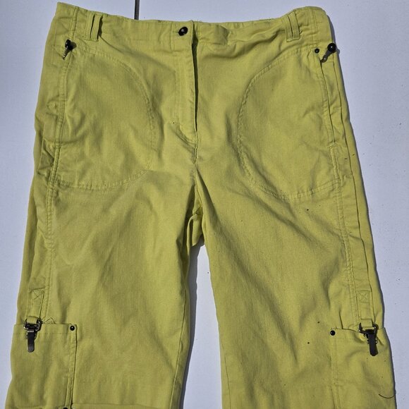 Women's Jamie Sadock Stretch Golf Bermuda Shorts - Size 12 - Lime Green - Picture 1 of 10